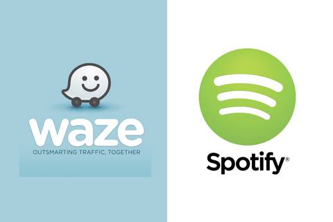 Integración Apps Waze y Spotify